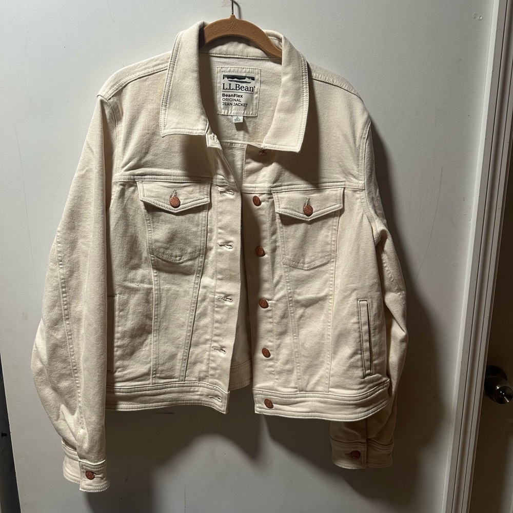 L.L. Bean Women's Off-White Jean Jacket